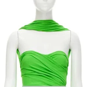 Balenciaga | Tops | Balenciaga 29 Runway Green Draped Wrap